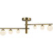 Cypress LED 7.38 inch Brushed Gold/Opal Glass Semi-Flush Mount Ceiling Light