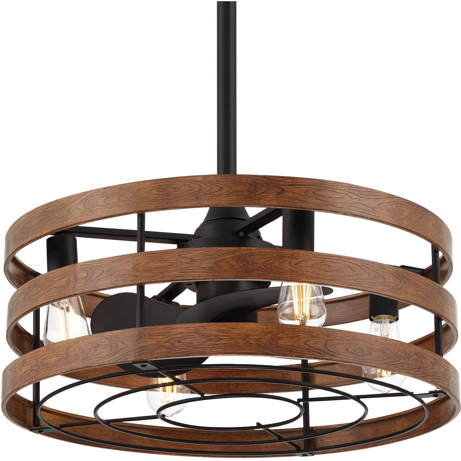 Audrey 26 inch Coal And Distressed Koa with Coal Blades Indoor Ceiling Fan