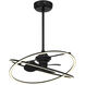 Dorado 14 inch Matte Black with Black Blades Fan D'Lier
