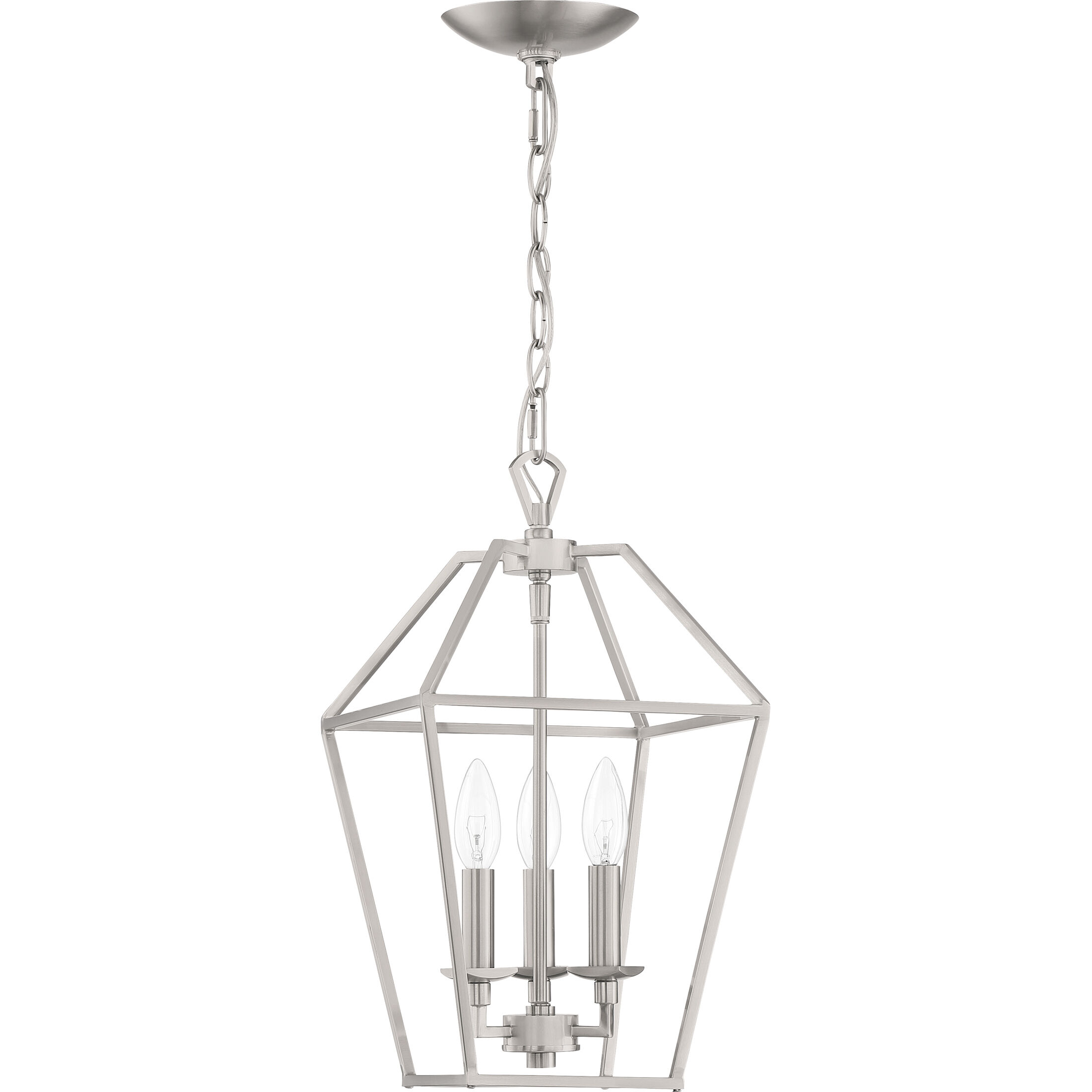 Aviary 3 Light 9.5 inch Brushed Nickel Foyer Chandelier Ceiling Light