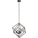 Geometry Series 3 Light 19.5 inch Rusty Black Pendant Ceiling Light