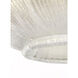 AERIN Claude LED 37.75 inch Hand-Rubbed Antique Brass Chandelier Ceiling Light in Clear Graniglia Glass
