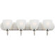 Axis 4 Light 30 inch Satin Nickel Bath Vanity Wall Light
