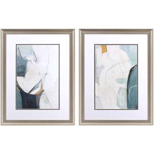 Abstract Collection Blue Framed Art