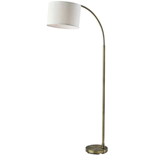 Jace 64 inch 100 watt Antique Brass Floor Lamp Portable Light