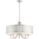 Arabesque 6 Light 24 inch Brushed Nickel Pendant Chandelier Ceiling Light