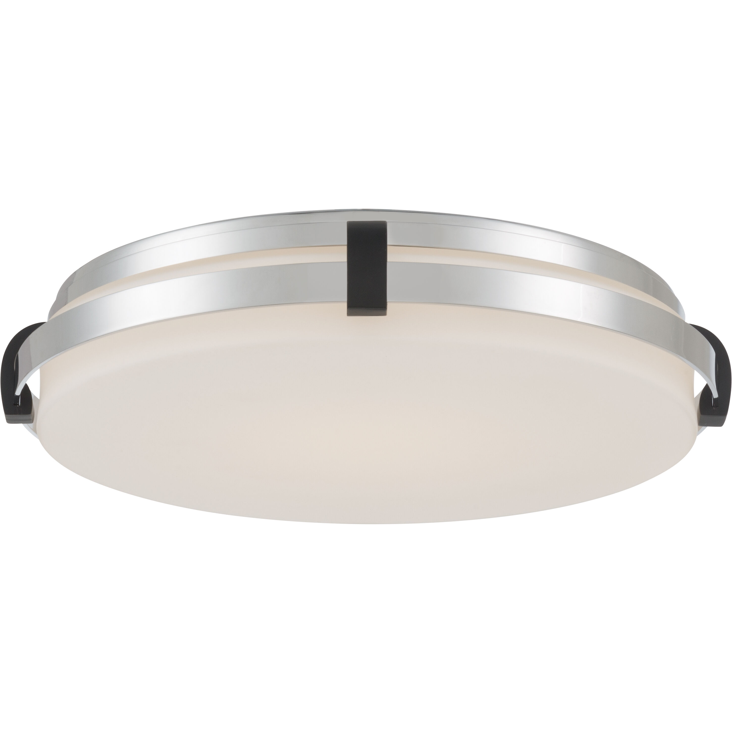 Arclume LED 14.75 inch Chrome and Dark Matte Black Flush Mount Ceiling Light