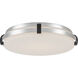 Arclume LED 14.75 inch Chrome and Dark Matte Black Flush Mount Ceiling Light