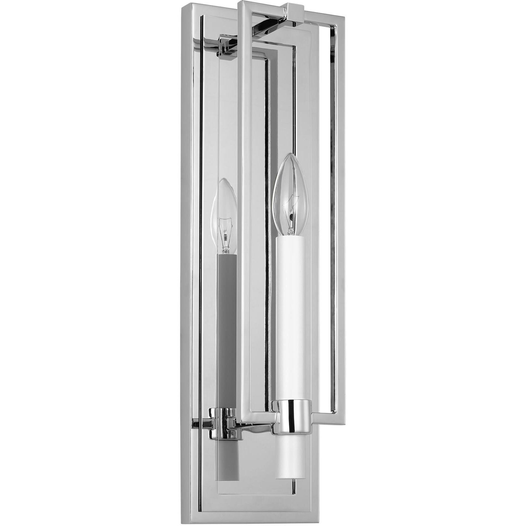 C&M by Chapman & Myers Marston Sconce Wall Light in Polished Nickel