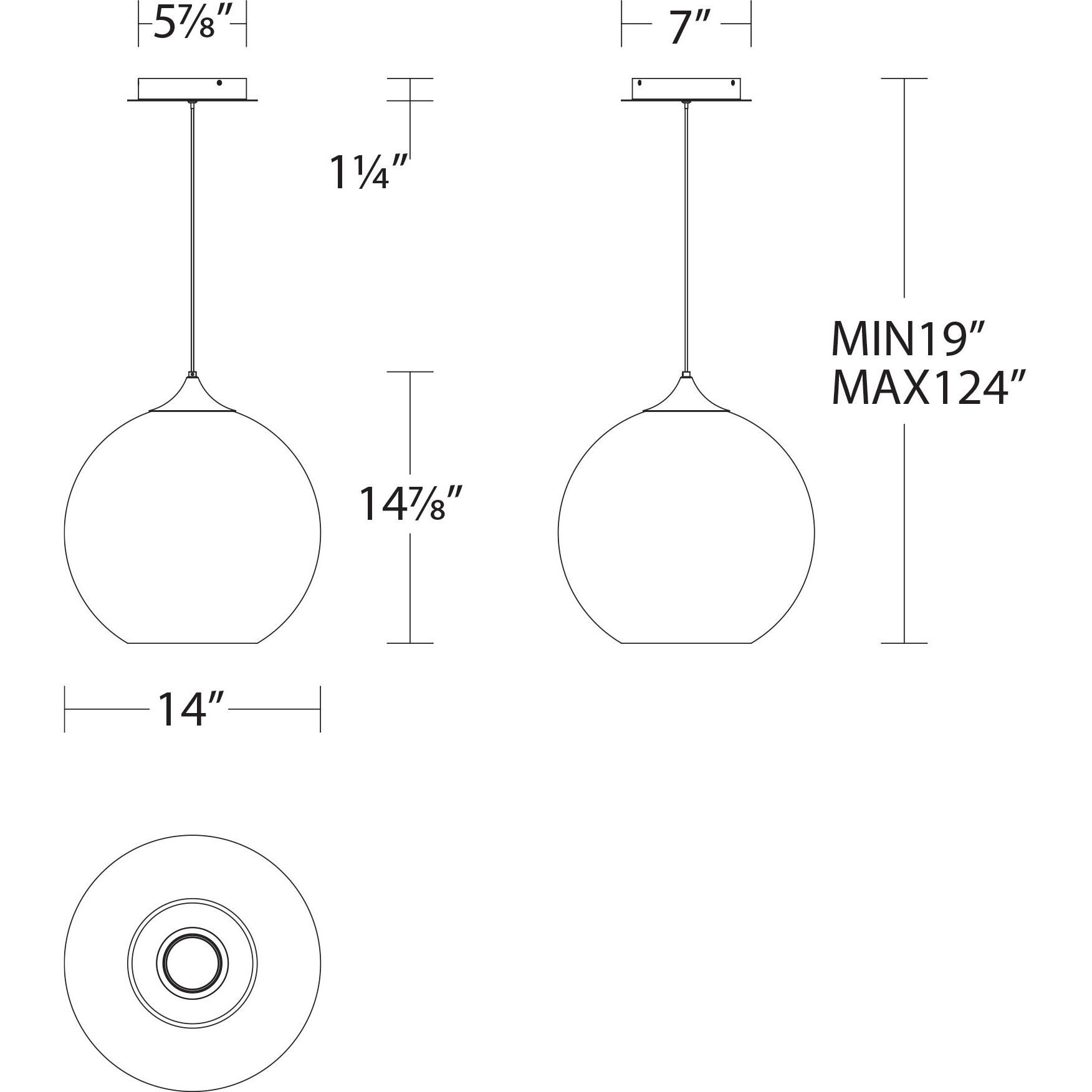 Bistro LED 14 inch Aged Brass Pendant Ceiling Light, dweLED