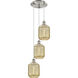 Ballston Preston 3 Light 13.25 inch Brushed Satin Nickel Multi Pendant Ceiling Light in Mercury