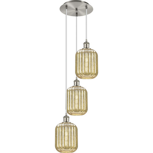 Ballston Preston 3 Light 13.25 inch Brushed Satin Nickel Multi Pendant Ceiling Light in Mercury