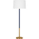 kate spade new york Monroe 61.88 inch 9 watt Burnished Brass with Navy Floor Lamp Portable Light