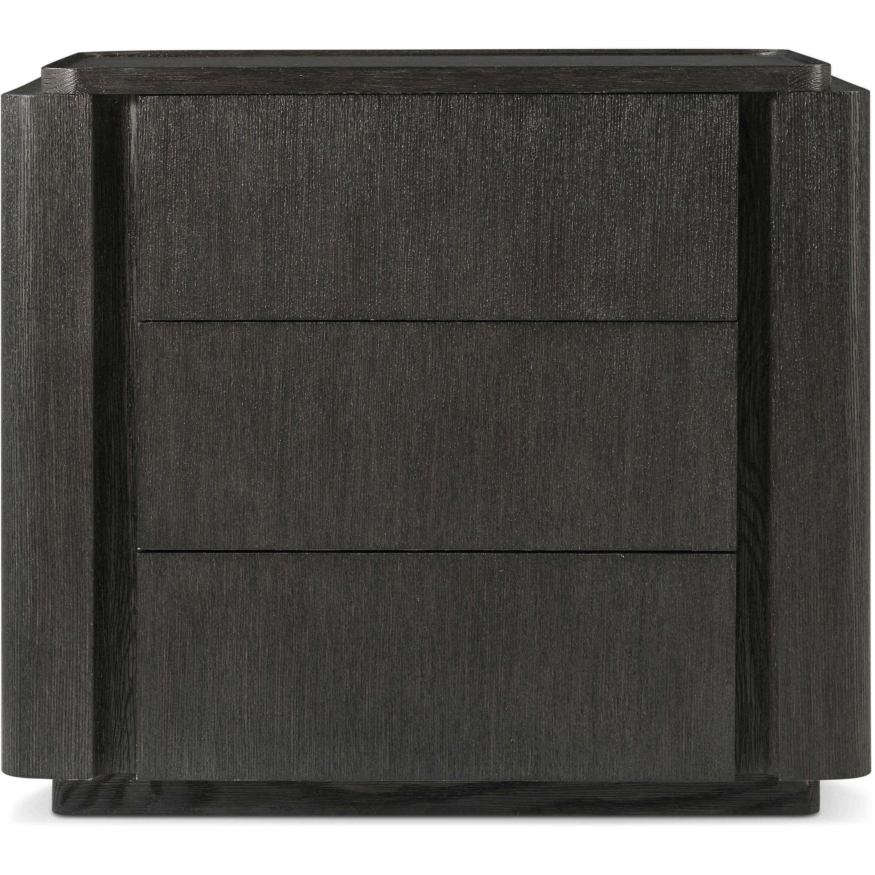 Repose 32 X 28 inch Charcoal Oak Nightstand, Wooden, 3-Drawer