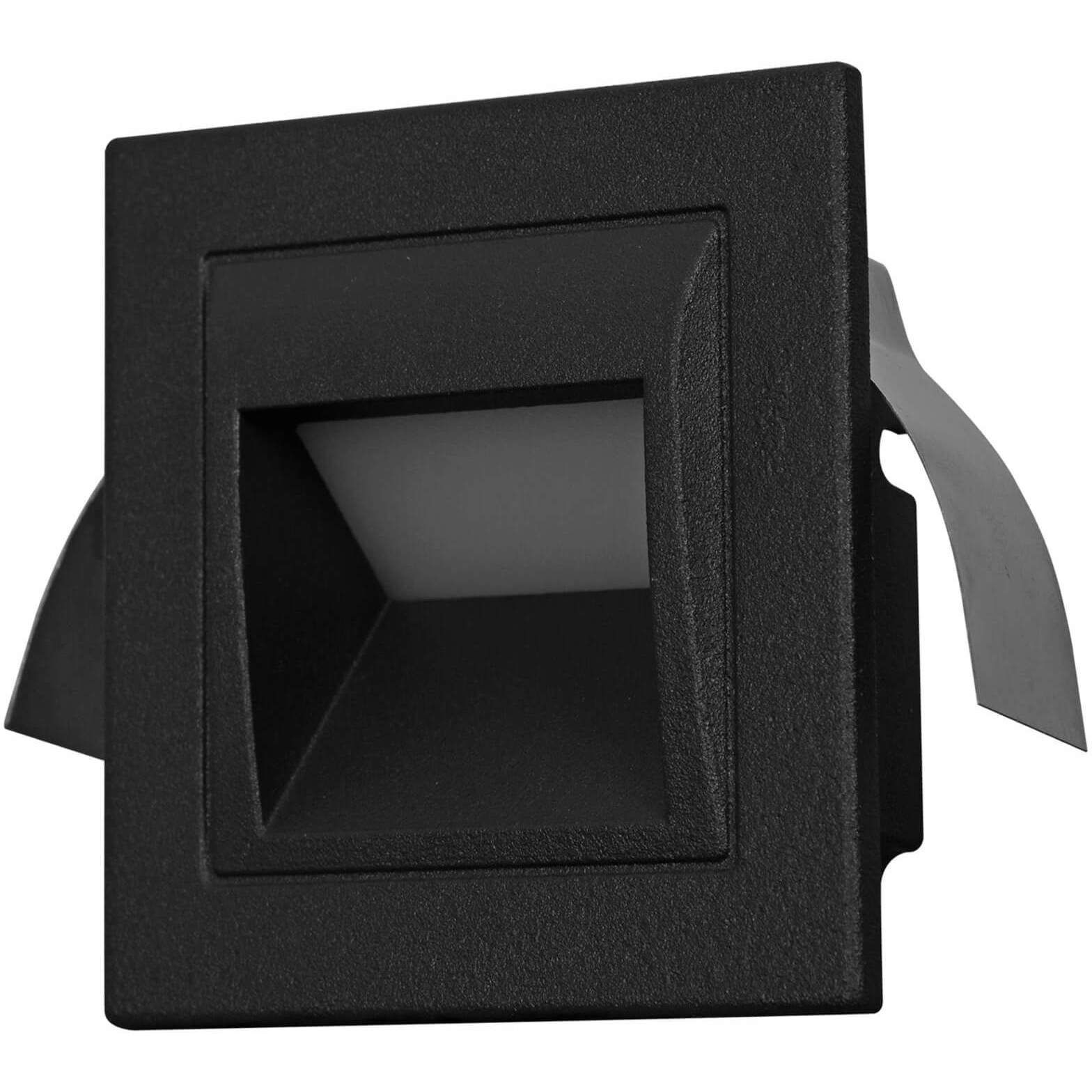 Modern 12 3 watt Matte Black Outdoor Steps Light