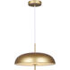 Kelvin LED 15.75 inch Gold Pendant Ceiling Light