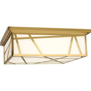 Michael Berman Bond 3 Light 18 inch Modern Brass Flushmount Ceiling Light