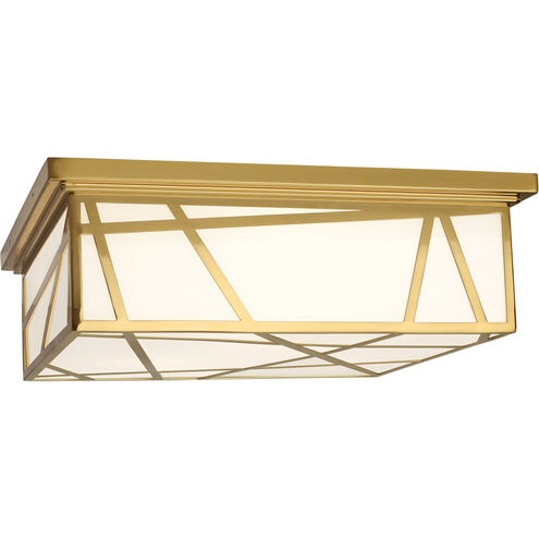Michael Berman Bond 3 Light 18 inch Modern Brass Flushmount Ceiling Light