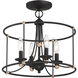 Westchester County 4 Light 16 inch Sand Coal/Skyline Gold Leaf Semi Flush Mount Ceiling Light