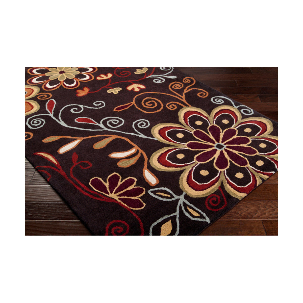 Athena 180 X 144 inch Dark Brown/Rust/Camel/Burnt Orange/Tan Rugs, Wool