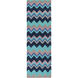 Frontier 96 X 30 inch Teal, Violet, Medium Gray, Bright Blue, Mauve Rug