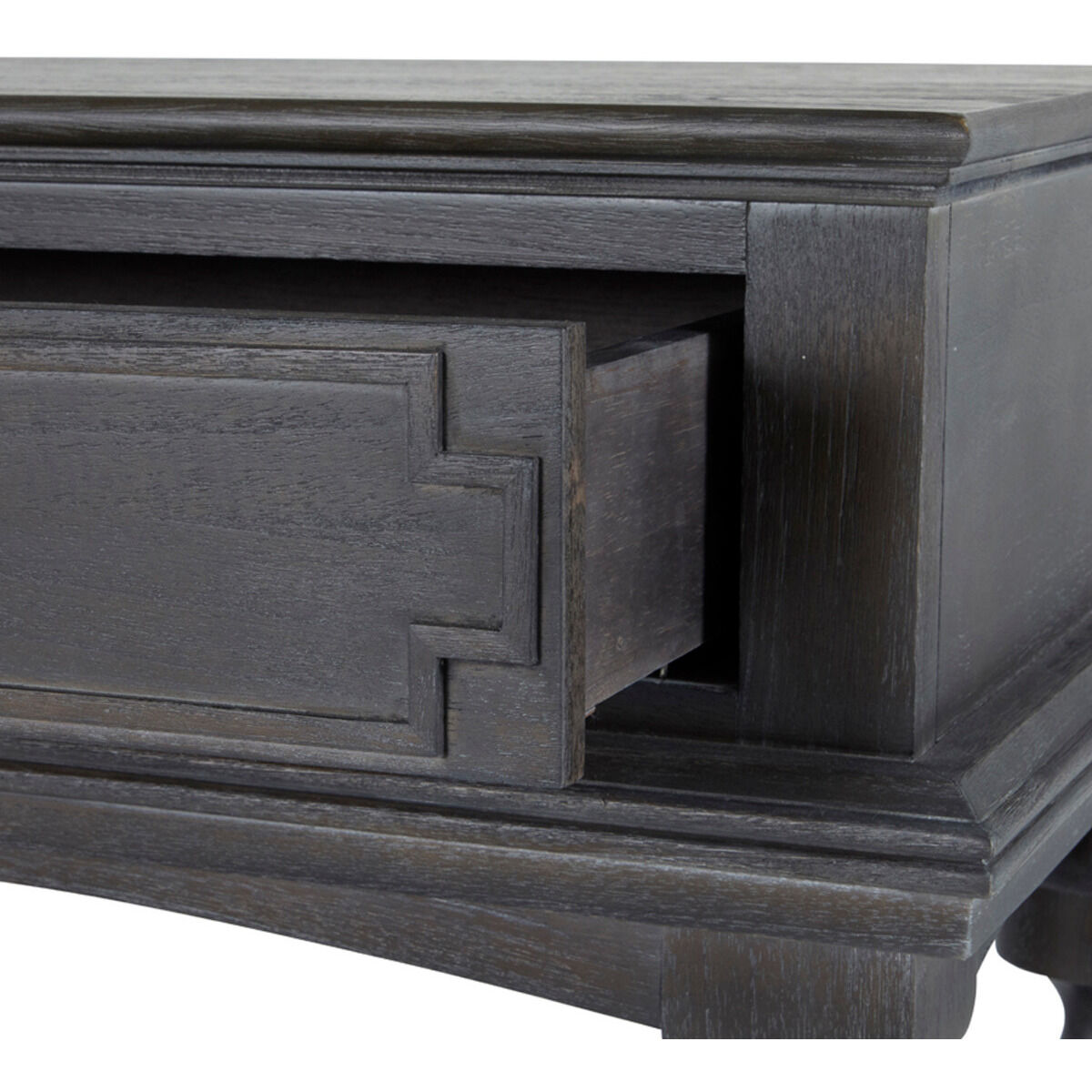 Arrington 76 X 21 inch Cerused Ash / Antique Brass Console Table