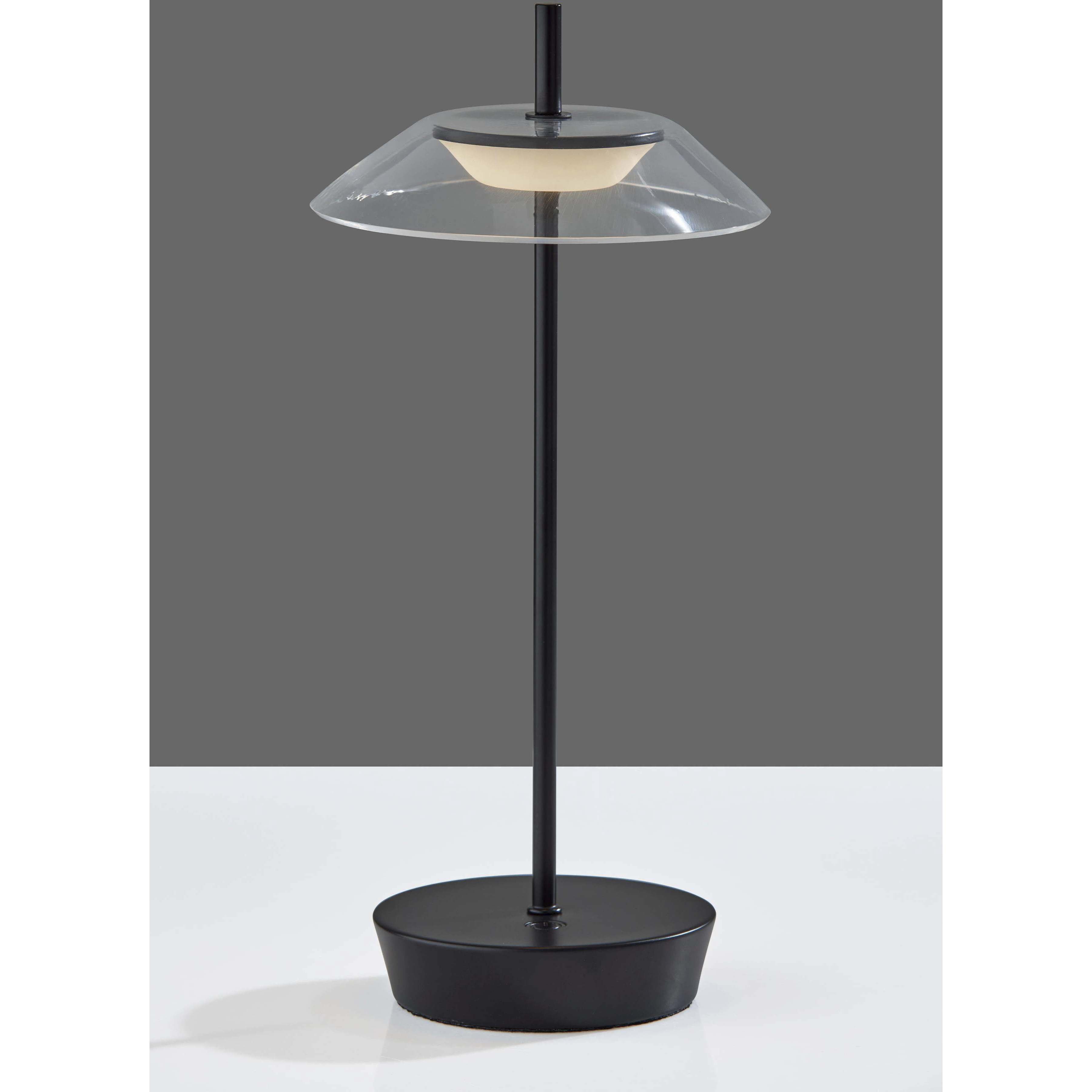 Ako 12 inch 2.00 watt Black Cordless Table Lamp Portable Light, ADS360