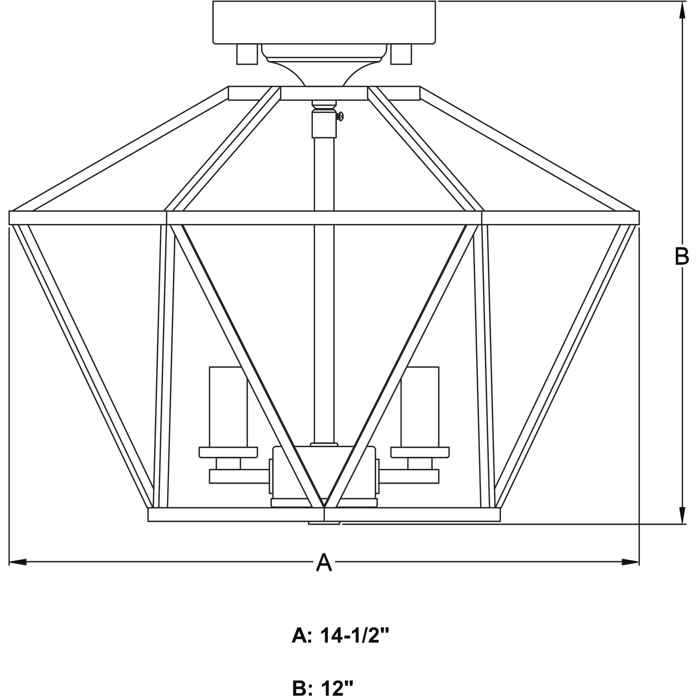 Turin LED 14.5 inch Noble Bronze and Natural Brass Semi-Flush Mount Ceiling Light