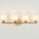 Vonda 4 Light 29 inch Aged Brass Vanity Light Wall Light