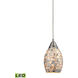 Capri LED 5 inch Satin Nickel Mini Pendant Ceiling Light