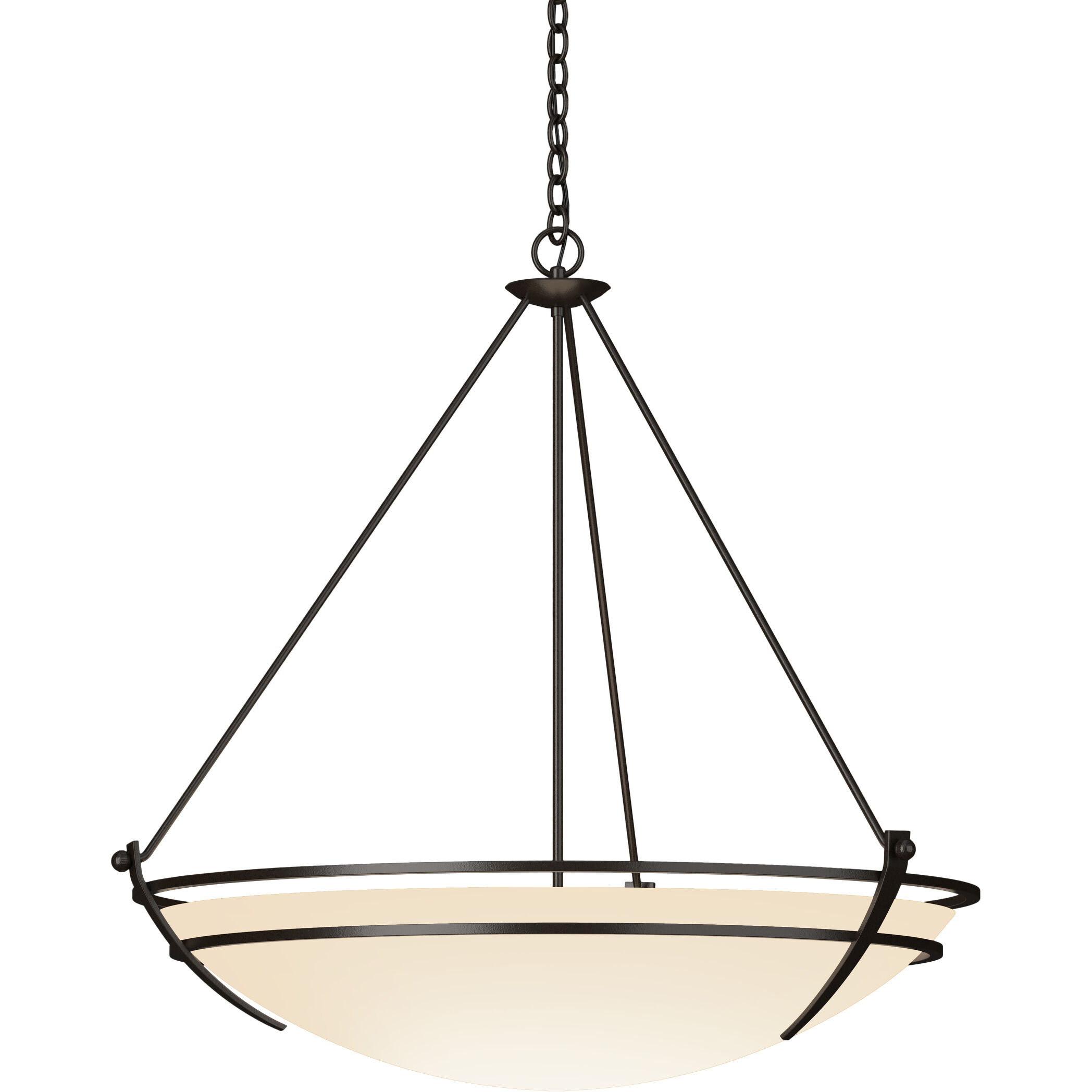 Presidio Tryne 3 Light 35.1 inch Oil Rubbed Bronze Large Scale Pendant Ceiling Light in Opal, Large Scale