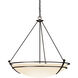 Presidio Tryne 3 Light 35.1 inch Oil Rubbed Bronze Large Scale Pendant Ceiling Light in Opal, Large Scale