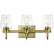 Goblet 3 Light 20.25 inch Natural Aged Brass Bath Vanity Wall Light