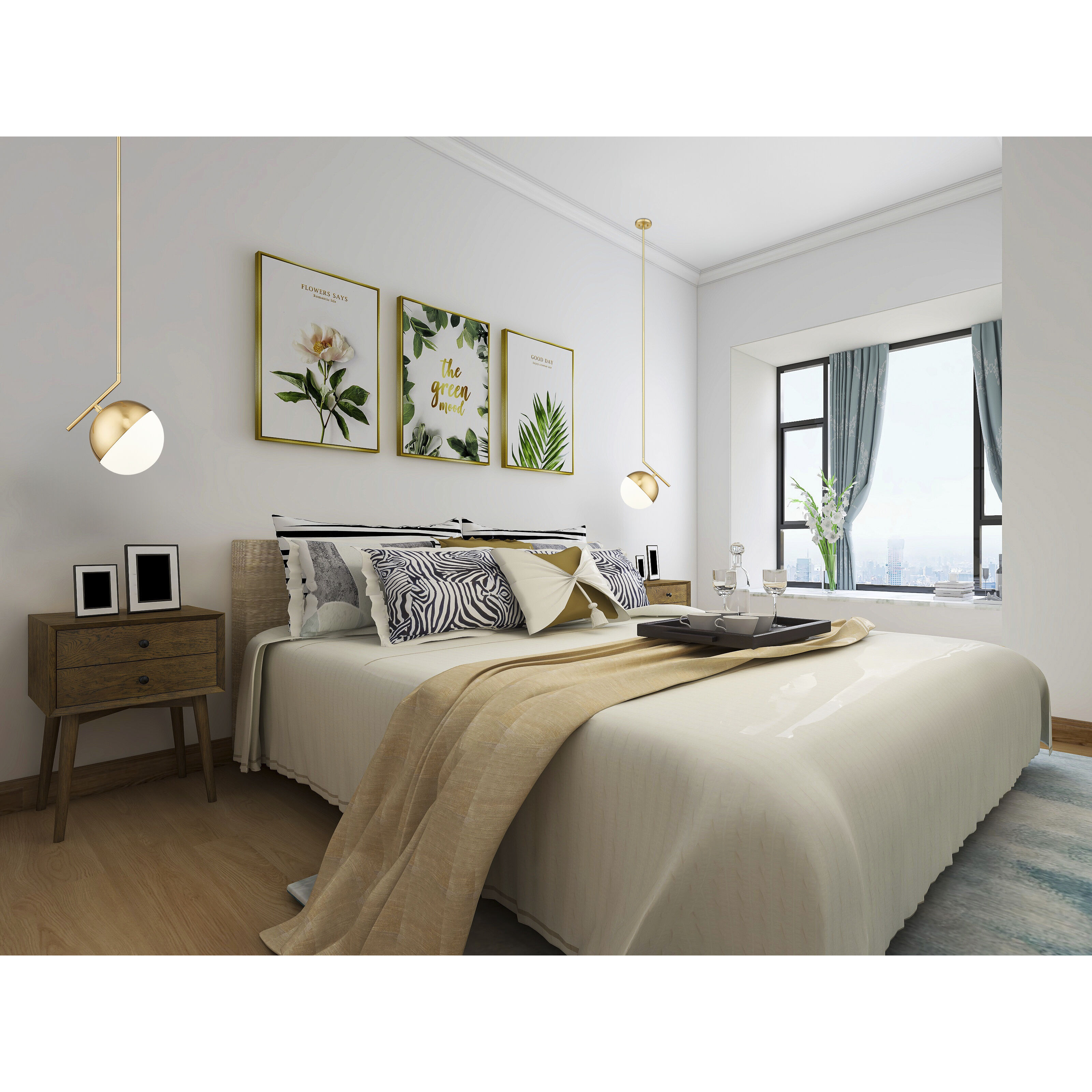 Realm Sphere 1 Light 10.75 inch Modern Gold Pendant Ceiling Light