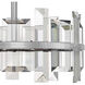 Odette LED 24 inch Polished Nickel Chandelier Ceiling Light, Semi-Flush Mount