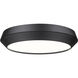 Quasars LED 16 inch Matte Black Flush Mount Ceiling Light
