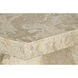 Polyhedron 32.5 X 31 inch White Marble Side Table