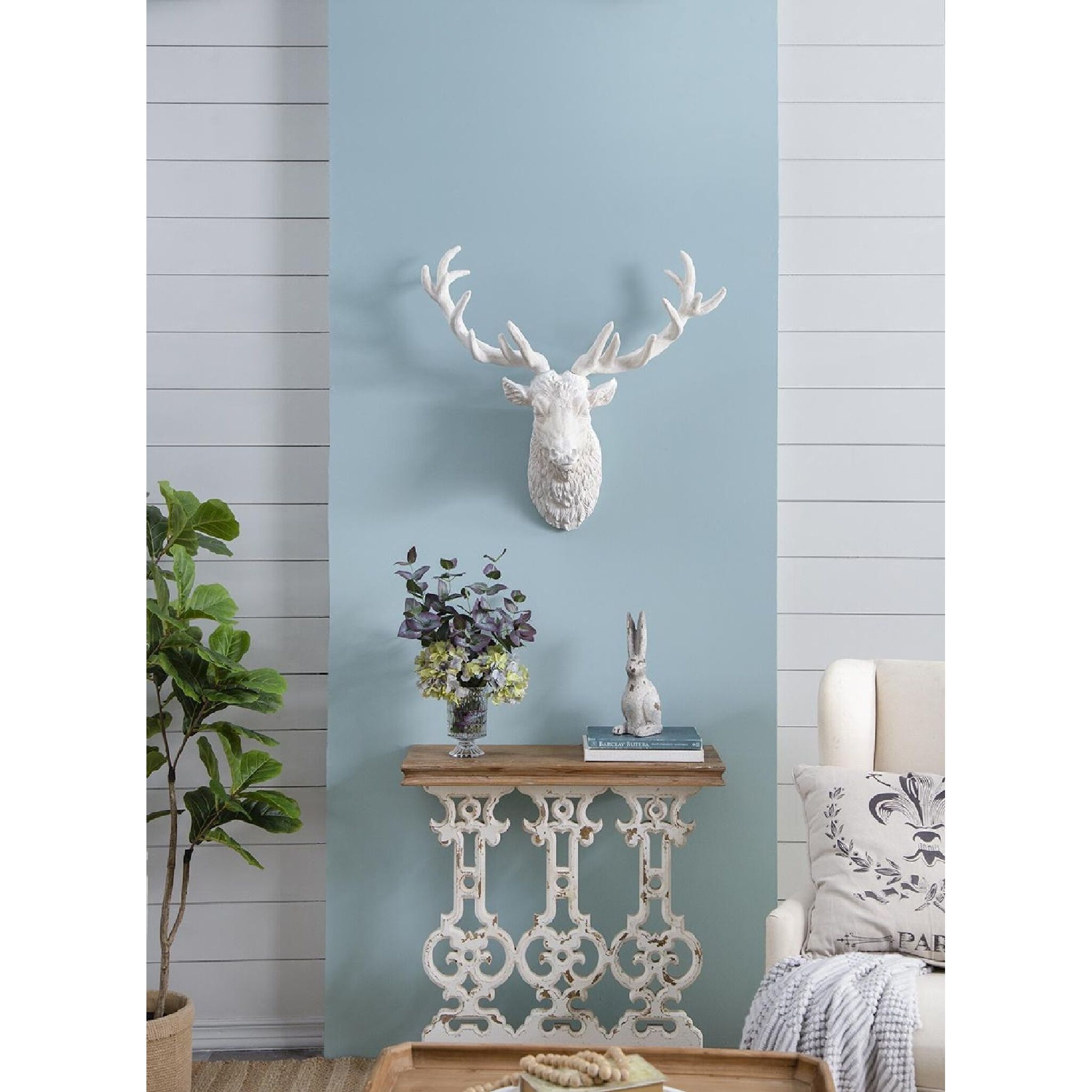 Classic 31.9 X 11.8 inch Natural/White Console Table