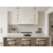 Paloma 3 Light 16 inch Gold Leaf Mini Pendant Ceiling Light