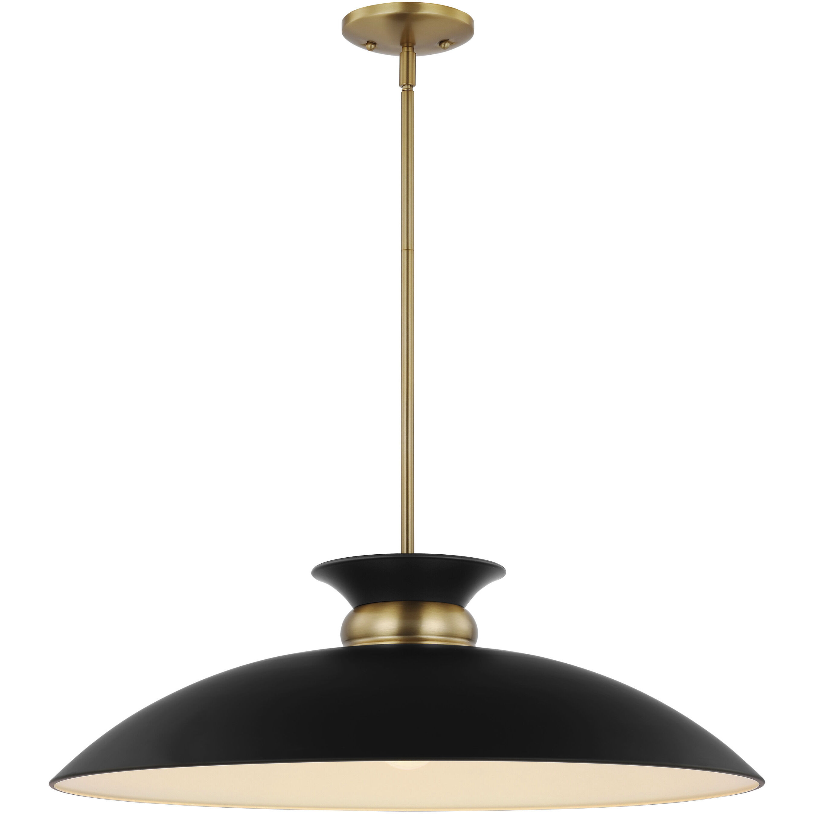 Perkins 1 Light 24 inch Matte Black/Burnished Brass Pendant Ceiling Light