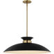 Perkins 1 Light 24 inch Matte Black/Burnished Brass Pendant Ceiling Light