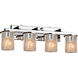 Fusion 4 Light 29 inch Polished Chrome Bath Bar Wall Light in Incandescent, Seeded