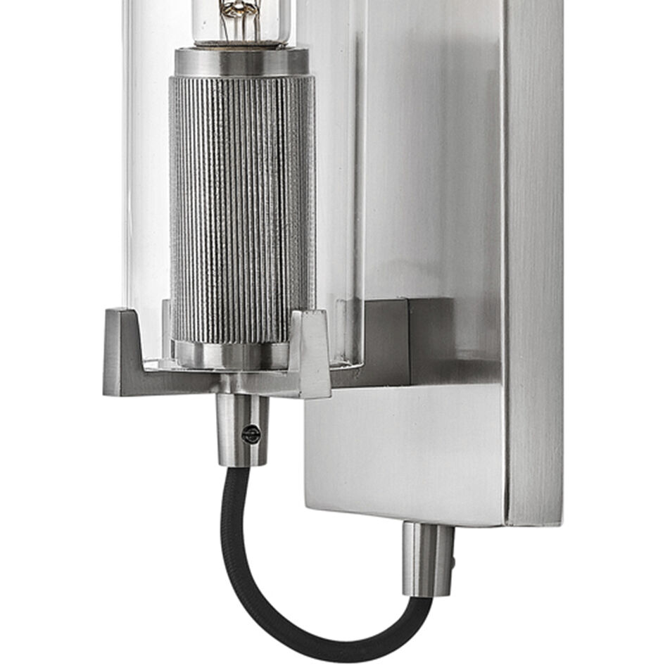 Ryden 1 Light 4.5 inch Brushed Nickel Indoor Wall Sconce Wall Light in Clear