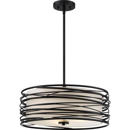 Spiral 3 Light 20 inch Mystic Black Pendant Ceiling Light