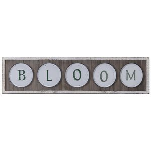 Anita White and Brown with Green Wall Decor