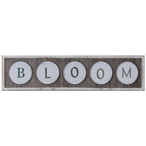 Anita White and Brown with Green Wall Decor