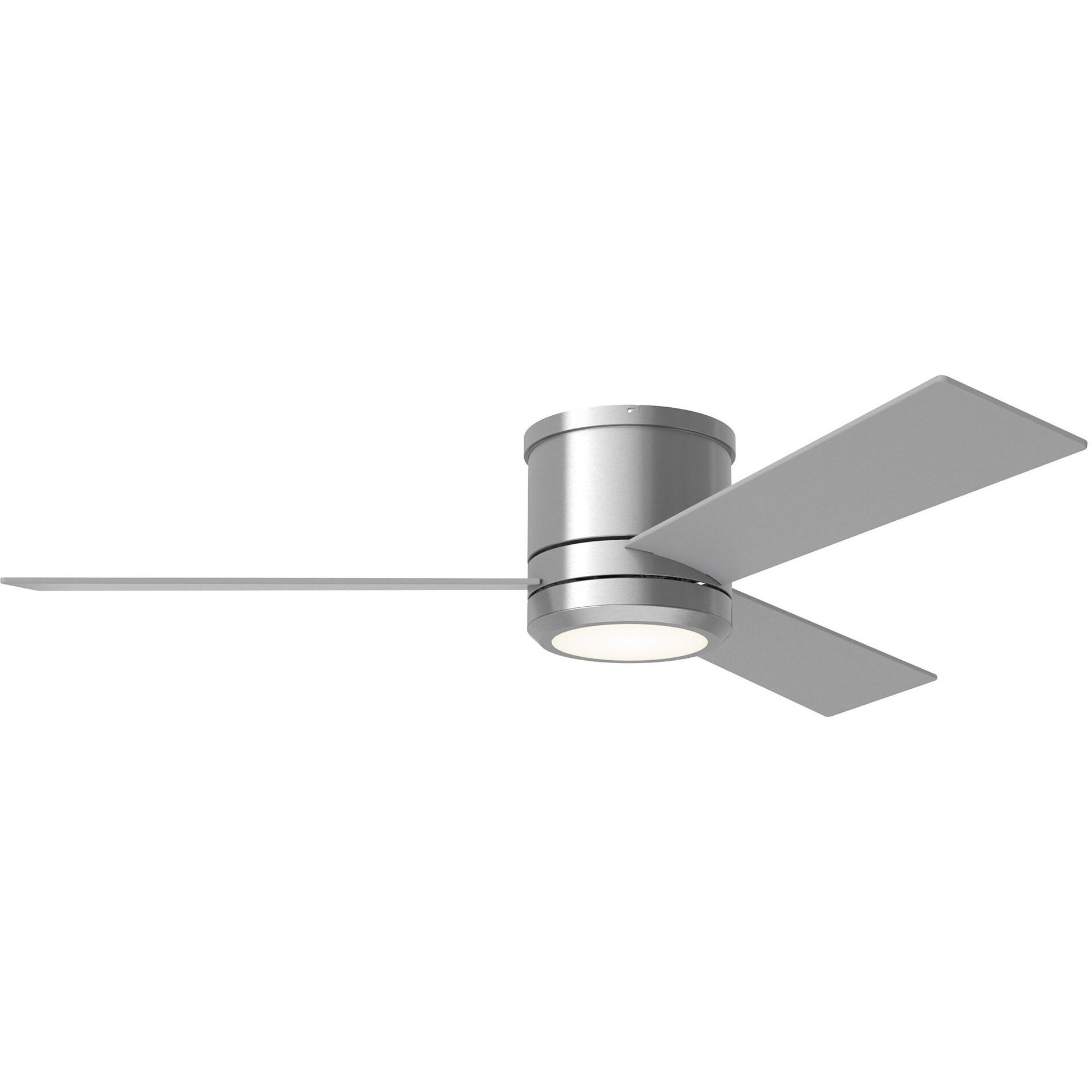 Clarity 56 56 inch Brushed Steel with Silver Blades Ceiling Fan in American Walnut