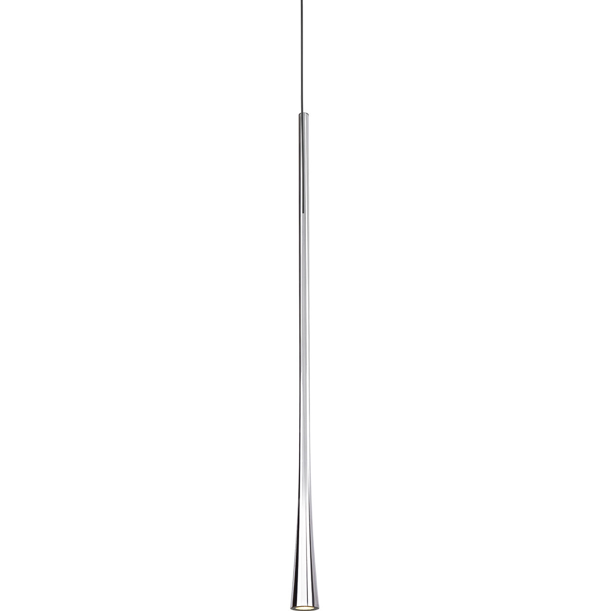 Taper LED 1.25 inch Chrome Pendant Ceiling Light