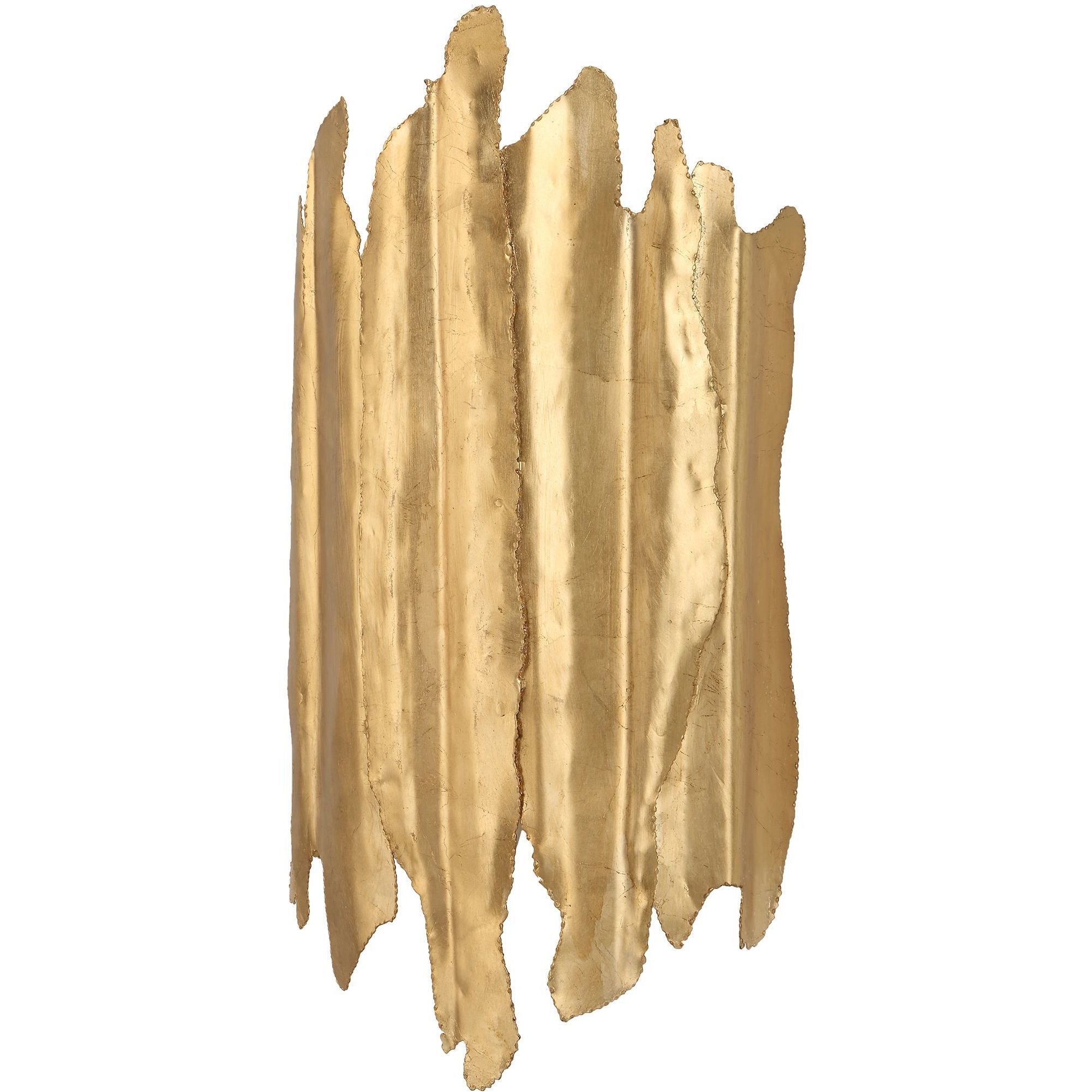 Golden Gate 2 Light 11 inch Gold Leaf Sconce Wall Light