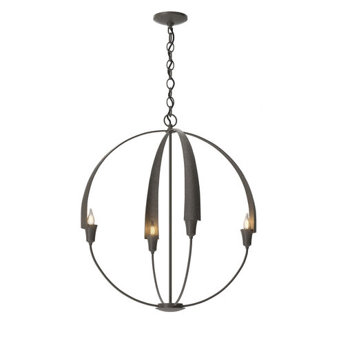 Cirque 4 Light 25.3 inch Dark Smoke Chandelier Ceiling Light, Large